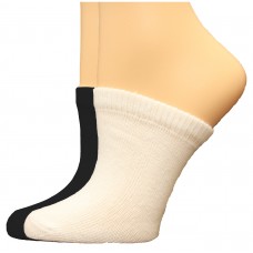FootGalaxy Premium Clog Socks 2 Pair, Black/White