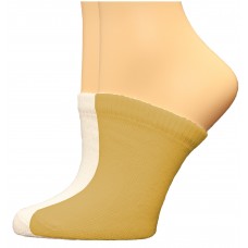 FootGalaxy Premium Clog Socks 2 Pair, Nude/White