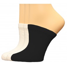FootGalaxy Premium Clog Socks 3 Pair, White/White/Black
