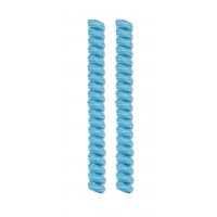 FootGalaxy Twister Curly Laces, Carolina Blue