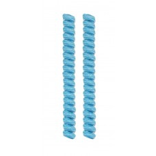 FootGalaxy Twister Curly Laces, Carolina Blue