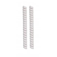 FootGalaxy Twister Curly Laces, White