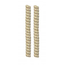 FootGalaxy Twister Curly Laces, White with Gold