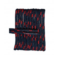 FootGalaxy High Quality Round Laces For Boots And Shoes, Navy With Red Chip
