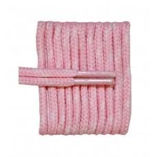 FootGalaxy High Quality Round Laces For Boots And Shoes, Pink With White Chip