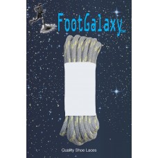 FootGalaxy Strong Round Laces, Gray Reinforced w/ Natural Kevlar