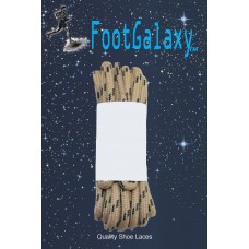 FootGalaxy Strong Round Laces, Tan Reinforced w/ Black Kevlar