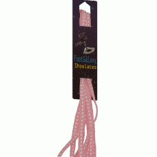 FootGalaxy Reflective Metallic Flat Laces, Pink