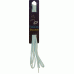 FootGalaxy Oval Laces For Boots And Shoes, White with Carolina Blue Pipe